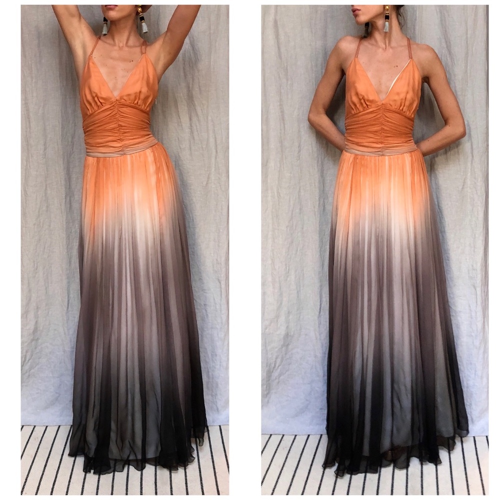 Hugo Boss 100% silk ombre dress 38FR